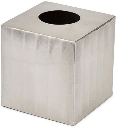 kassatex nomad stainless steel tissue box cover|Bath Accessories .